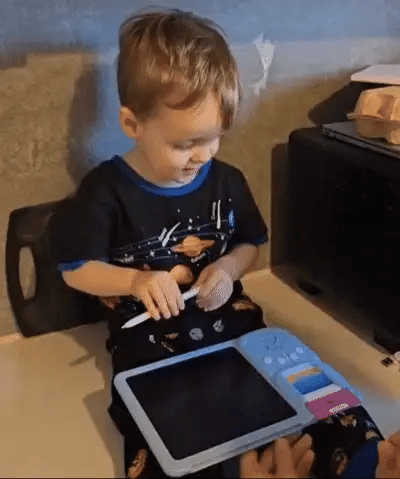 Babywayy BrightMind Audio Learning Tablet with LCD Drawing Pad – 224 Cards