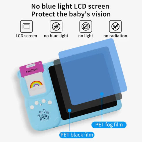Babywayy BrightMind Audio Learning Tablet with LCD Drawing Pad – 224 Cards