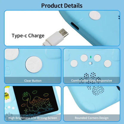 Babywayy BrightMind Audio Learning Tablet with LCD Drawing Pad – 224 Cards