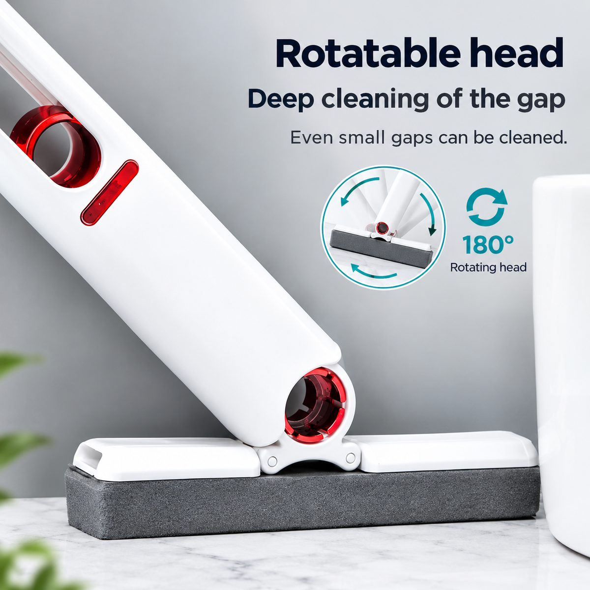 Self-Squeezing Mini Mop | Kitchen, Mirror & Multi-Surface Cleaning
